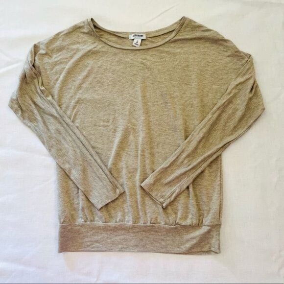 Old Navy Womens Sz XS Lightweight Long Sleeved T Shirt w/ Gold Threads Shimmer - Picture 3 of 12